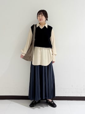 「アイテム（バレエシューズ）」を使った、mamiさん（レディース・150cm）の秋コーディネート