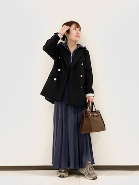 「紺ブレ」｜「アイテム（その他アウター）」を使った、maaamii02さん（レディース・149cm）の秋コーディネート