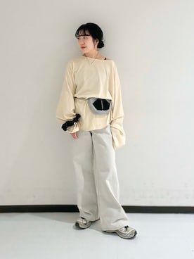 「ウェーブ×カジュアル」｜mamiさん（レディース・150cm）の秋コーディネート