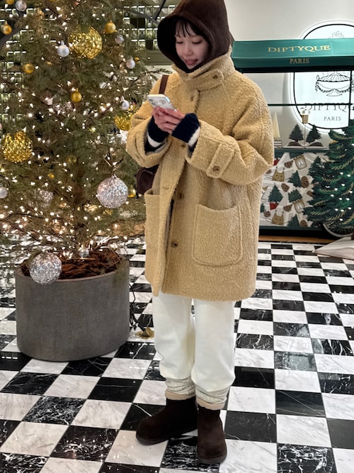 セール】El mar ブークレスタンドカラーハーフコート（その他アウター