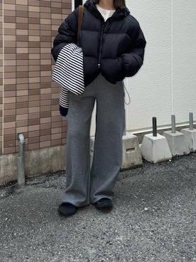 「CANAL JEAN（キャナルジーン）のdiggity　スウェードハンドバッグ（ハンドバッグ）」を使った、ERICAさん（レディース・160cm）の冬コーディネート