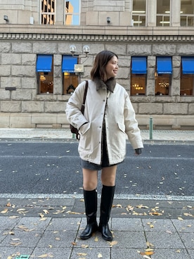 「アイテム（セットアップ）」を使った、ERICAさん（レディース・160cm）の秋コーディネート