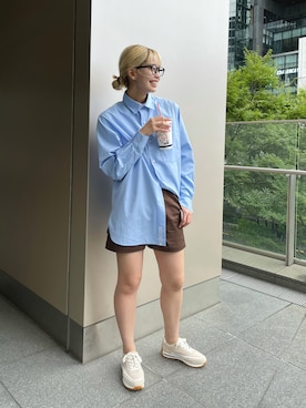 「CANAL JEAN（キャナルジーン）のアイテム（シャツ/ブラウス）」を使った、ERICAさん（レディース・160cm）の夏コーディネート