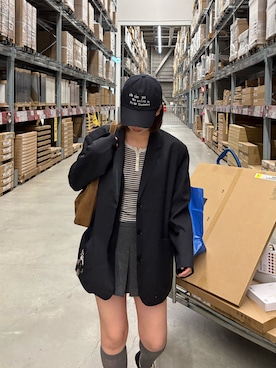 「アイテム（ソックス/靴下）」を使った、ERICAさん（レディース・160cm）の秋コーディネート