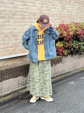 「アイテム（キャップ）」を使った、木村 星南（せな）さん（レディース・162cm）の春コーディネート