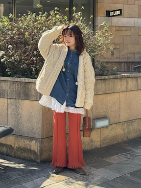 「SANSeLF（サンセルフ）のアイテム」を使った、木村 星南（せな）さん（レディース・162cm）の冬コーディネート