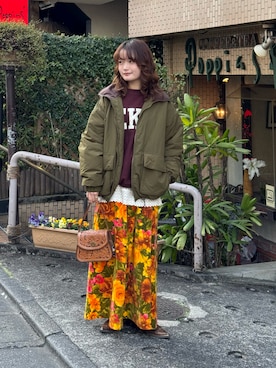 「eLur（エラー）のアイテム」を使った、木村 星南（せな）さん（レディース・162cm）の冬コーディネート