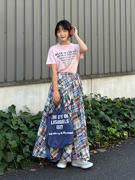 「BEAMS BOY（ビームスボーイ）のアイテム」を使った、木村 星南（せな）さん（レディース・162cm）の夏コーディネート