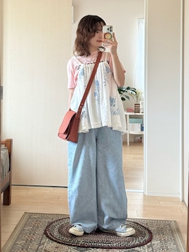 「アイテム（キャミソール）」を使った、木村 星南（せな）さん（レディース・162cm・20代）の夏コーディネート