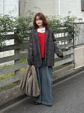 「アイテム（パンプス）」を使った、木村 星南（せな）さん（レディース・162cm）の秋コーディネート