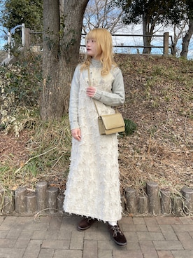 「VINTAGE（ヴィンテージ）のアイテム（パンプス）」を使った、木村 星南（せな）さん（レディース・162cm）の冬コーディネート