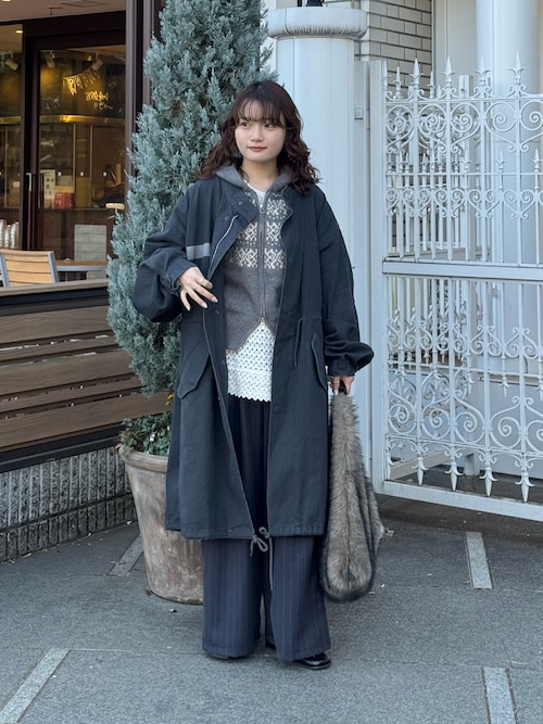 セール】nordic hood zip knit cardigan / ノルディックフードジップ