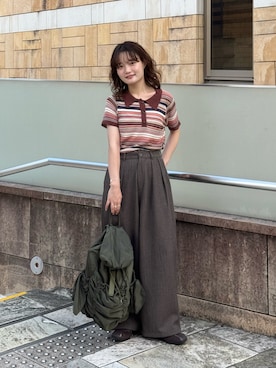 「niko and...（ニコアンド）のアイテム」を使った、木村 星南（せな）さん（レディース・162cm）の夏コーディネート