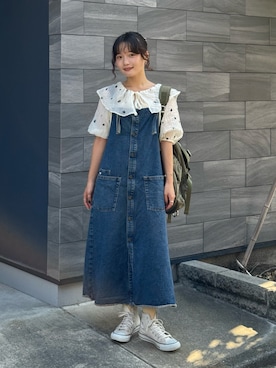「アイテム（ワンピース）」を使った、木村 星南（せな）さん（レディース・162cm）の夏コーディネート