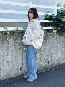 「アイテム（ダウンジャケット/コート）」を使った、木村 星南（せな）さん（レディース・162cm）の秋コーディネート