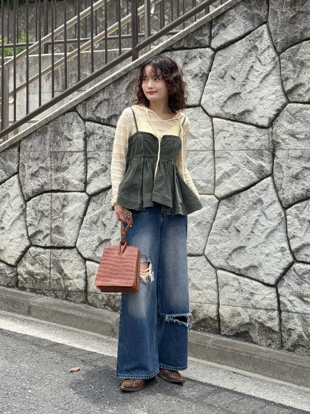 Washed Peplum Tops/ウォッシュドペプラムトップス【MAISON SPECIAL