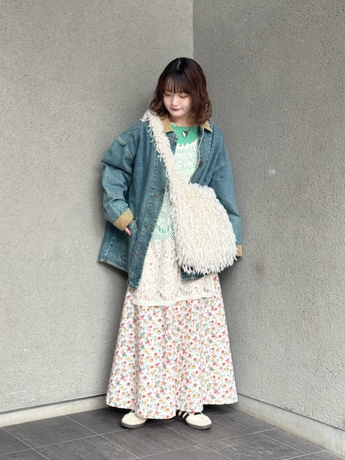 レアデザイン✨アルベロベロ♡シワ加工 お顔ベスト チュニック　レース　リボン セール】 【大きいサイズ】レースジョイントオーバーシルエット