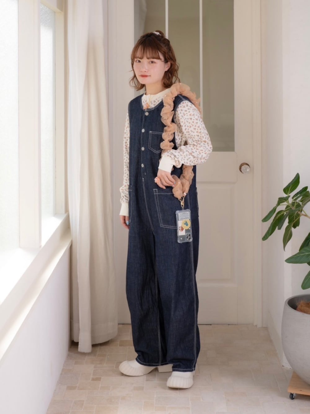 オリーブグリーン サロペット eLur オリーブグリーン サロペット eLur