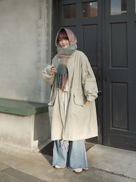 「アイテム（モッズコート）」を使った、木村 星南（せな）さん（レディース・162cm・20代）の冬コーディネート