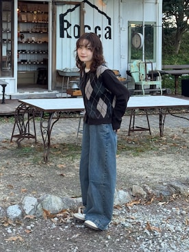 「アイテム（カーディガン/ボレロ）」を使った、木村 星南（せな）さん（レディース・162cm・20代）の冬コーディネート