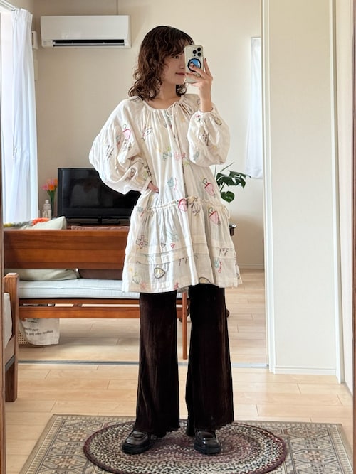 フリーダ刺繍ワンピース♡お気に入り♡ Freada/フリーダ モチーフ刺繍 柄 ワンピース（ワンピース