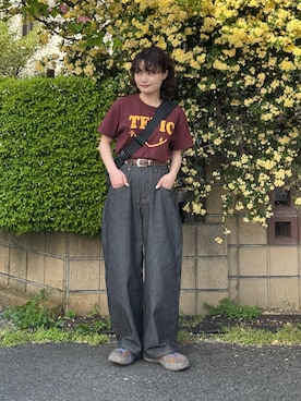 「FREAK'S STORE（フリークスストア）のアイテム（バッグ）」を使った、木村 星南（せな）さん（レディース・162cm）の春コーディネート