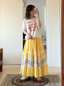 「アイテム（スカート）」を使った、木村 星南（せな）さん（レディース・162cm・20代）の夏コーディネート