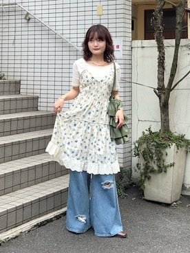 「アイテム（トートバッグ）」を使った、木村 星南（せな）さん（レディース・162cm・20代）の夏コーディネート