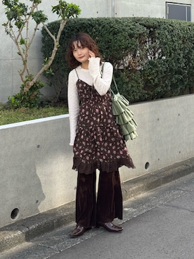 「アイテム（ワンピース/ドレス）」を使った、木村 星南（せな）さん（レディース・162cm）の秋コーディネート