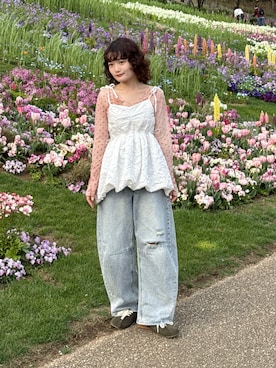 「FREAK'S STORE（フリークスストア）のアイテム」を使った、木村 星南（せな）さん（レディース・162cm）の春コーディネート