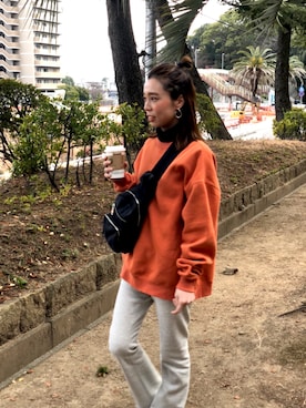 「アイテム（スウェット）」を使った、美冴紀さん（レディース・161cm・30代）の冬コーディネート