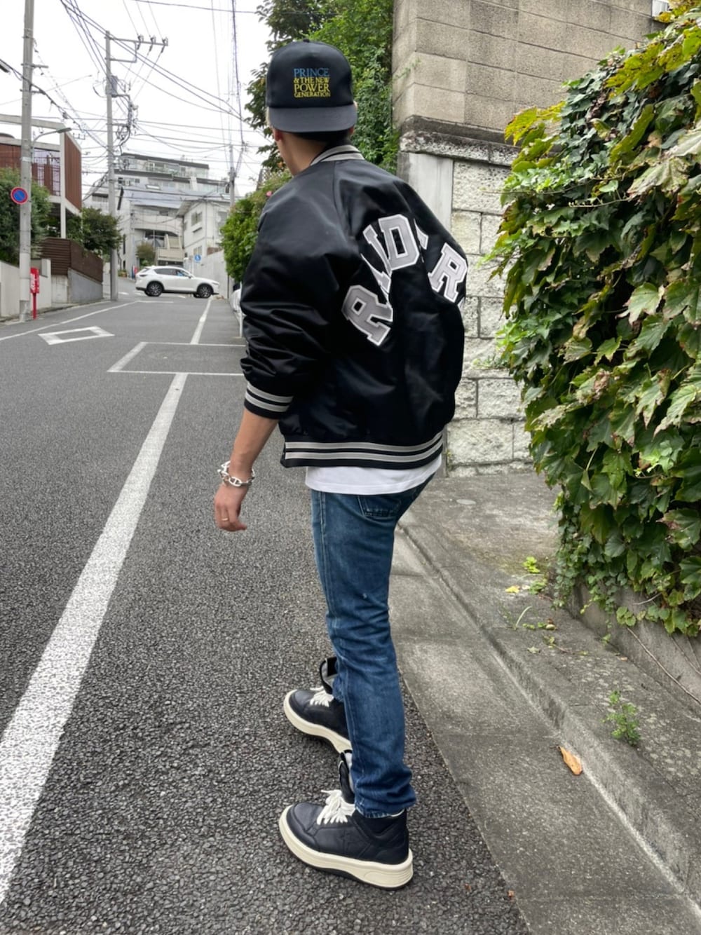 RAIDERSロゴ付きスタジャン デニム NFL Teamapparel LV Raiders reversible CHMPIONS レイダース