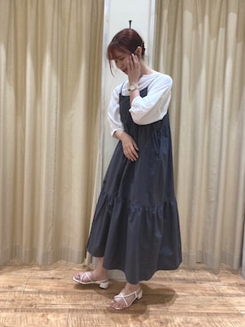 「sm2rhythm（サマンサモスモスリズム）のアイテム（トップス）」を使った、まよねーずさん（レディース・164cm）の春コーディネート