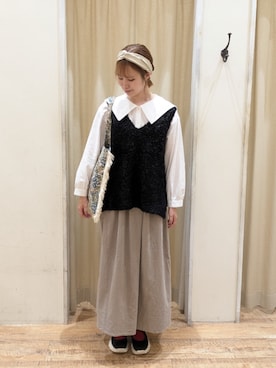 「Samansa Mos2（サマンサ モスモス）のアイテム（スカート）」を使った、まよねーずさん（レディース・164cm）の秋コーディネート