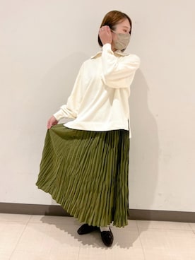 「Samansa Mos2 blue（サマンサモスモスブルー）のアイテム（その他シューズ）」を使った、まよねーずさん（レディース・164cm）の秋コーディネート