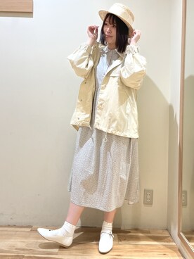 「サマンサ モスモス(Samansa Mos2)」｜「アイテム（マウンテンパーカー）」を使った、まよねーずさん（レディース・164cm）の春コーディネート