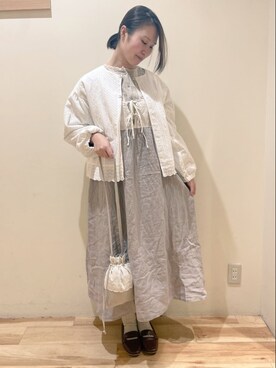 「kazumiコラボ」｜「アイテム（ジャケット/アウター）」を使った、まよねーずさん（レディース・164cm）の冬コーディネート