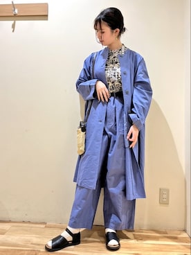 「sm2rhythm（サマンサモスモスリズム）のアイテム（その他アウター）」を使った、まよねーずさん（レディース・164cm）の春コーディネート