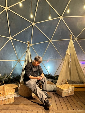 「roots（ルーツ）のアイテム」を使った、Bear さん（レディース・155cm）の春コーディネート