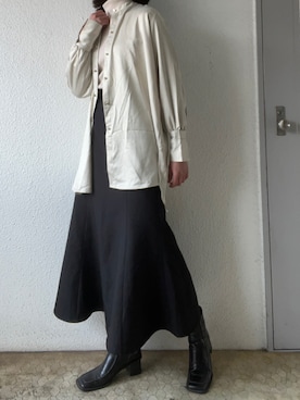 「UNE MANSION（ユヌマンション）のアイテム（シューズ）」を使った、昧さん（レディース・170cm）の春コーディネート