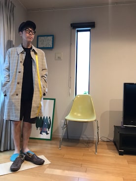 「COLE HAAN（コールハーン）のアイテム（スリッポン）」を使った、アポロンさん（メンズ・172cm）の夏コーディネート