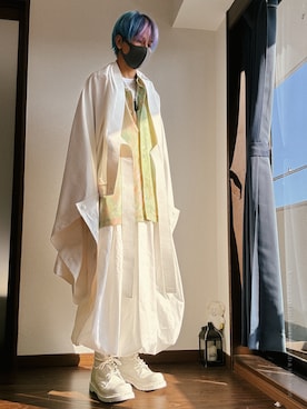 「Dr. Martens（ドクターマーチン）のアイテム（ブーツ）」を使った、wearunitさん（メンズ・172cm）の夏コーディネート