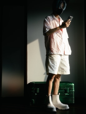 「アイテム（ブーツ）」を使った、wearunitさん（メンズ・172cm）の夏コーディネート