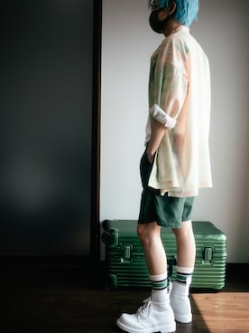 「アイテム（ブーツ）」を使った、wearunitさん（メンズ・172cm）の夏コーディネート
