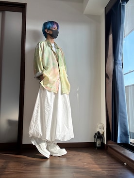 「アイテム（スカート）」を使った、wearunitさん（メンズ・172cm）の夏コーディネート