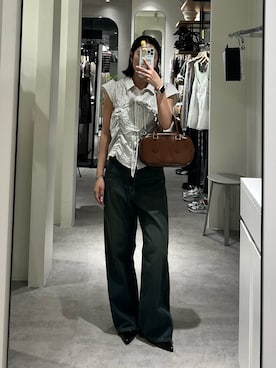 「FREE'S MART（フリーズマート）のアイテム（パンツ）」を使った、MAIさん（レディース・157cm）の夏コーディネート