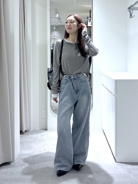 「FREE'S MART（フリーズマート）のアイテム（パンツ）」を使った、MAIさん（レディース・157cm）の秋コーディネート