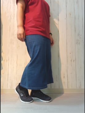 「SKECHERS（スケッチャーズ）の【SKECHERS】スケッチャーズ SLIP-INS:SUMMITS-EVERYDAY SET（スリップインズ：サミッツ - エブリデイ セット）スリッポンスニーカー 150264（スニーカー、ブラック系）」を使った、Parade錦糸町さん（レディース・160cm）の夏コーディネート