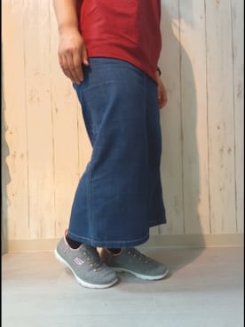 「SKECHERS（スケッチャーズ）の【SKECHERS】スケッチャーズ SLIP-INS:SUMMITS-EVERYDAY SET（スリップインズ：サミッツ - エブリデイ セット）スリッポンスニーカー 150264（スニーカー、グレー系）」を使った、Parade錦糸町さん（レディース・160cm）の夏コーディネート