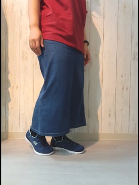「SKECHERS（スケッチャーズ）の【SKECHERS】スケッチャーズ SLIP-INS:SUMMITS-EVERYDAY SET（スリップインズ：サミッツ - エブリデイ セット）スリッポンスニーカー 150264（スニーカー、ブルー系）」を使った、Parade錦糸町さん（レディース・160cm）の夏コーディネート